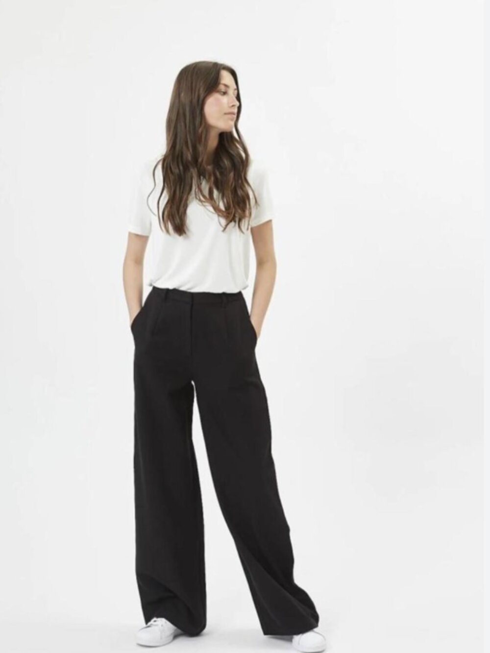 Minimum Lessa Pant 2.0 Wide Leg Trouser Black Size 6